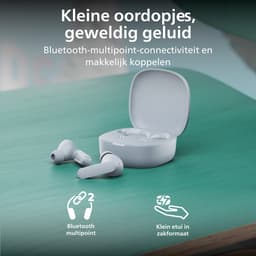 PHILIPS TAT2100LB/00 - True Wireless Oordopjes - Bluetooth 6.0 - 36 Uur Accuduur - 4 Microfoons - SecureFit Pasvorm - IPX4 - Multipoint - Licht Blauw — thumbnail 2