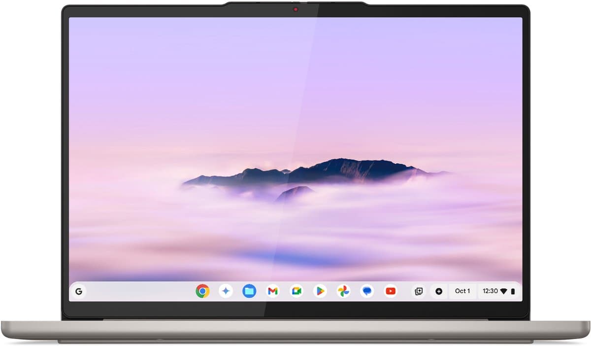 Lenovo Chrome 14M9610 MediaTek 910 Laptop 35,6 cm (14") WUXGA 16 GB LPDDR5x-SDRAM 256 GB UFS Wi-Fi 7 (802.11be) ChromeOS Schelp (kleur) Engels — afbeelding 1