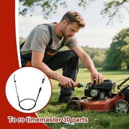 Grasmaaier Kabel - Bedieningskabel - Gazon Onderhoud - Robuuste Metalen Behuizing - 137 cm - Zwart — thumbnail 3