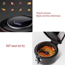 Luchtfriteuse - Gezonde friteuse - Vetarm koken - Digitale bediening - 65 liter - Zwart — thumbnail 4