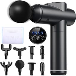 Spiermassagepistool met LCD-touchscreen - 99 snelheden - 8 massagekoppen - verlichting van spierpijn - Luxento — thumbnail 1