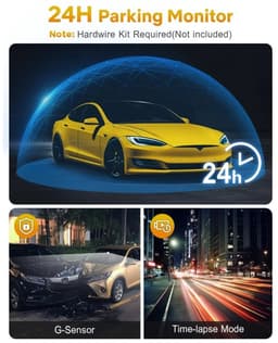 GKU Dashcam Auto Voor 4K UHD - 5.8GHz WiFi - 170° Groothoek met WDR Nachtzicht & 24H Parkeermodus - Inclusief 64GB SD-kaart — thumbnail 5