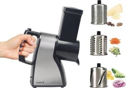 Elektrische Groentesnijder en Rasp - Keukenrasp Julienne Snijder - Ingrediënten Voorbereiden - 3 Roestvrijstalen Kegels - 16 Kilogram — thumbnail 1