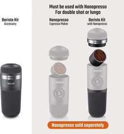 Barista Kit voor Draagbare Espressomachine - Groter Waterreservoir - 3 Filtermanden - Voor Lungo en Dubbele Espresso — thumbnail 2