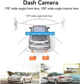 Dash Camera - Zwart - 1080p Full HD - Drievoudige Autocamera met Groothoek - Voor Veilig Rijden — thumbnail 3
