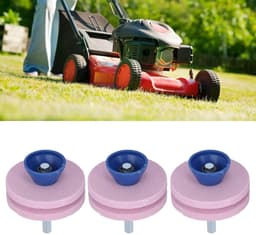 SnelShoppen - 3Pcs Slijpwiel Scherpsteen Efficiënte Mes Slijper Voor Grasmaaier, Tuintractoren, Boorbladen, Sterk en Duurzaam (Dubbele Laag) — thumbnail 5