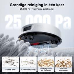 Roborock Qrevo 2 Pro Set-Robotstofzuiger-FlexiArm-technologie-25000 Pa-dubbel anti-klitsysteem-Intensieve tapijtreiniging 15 mm Dweilverhoging-Drogen met 45°C hete lucht en zelfreiniging op 75°C-Roborock SmartPlan 3.0-Reactive Tech obstakelvermijding — thumbnail 5