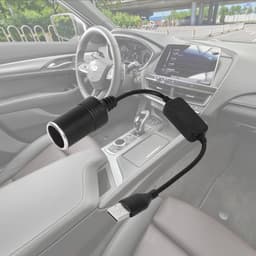SnelShoppen - USB-A Plug naar 12V Auto Sigarettenaansteker Socket, Voltage Verhoger Converter Kabel voor Dashcam, Elektronische Hond, 5V naar 12V, 0.8 — thumbnail 3