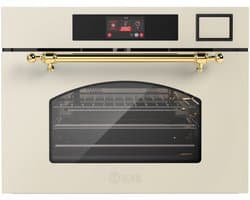 ILVE Compact 45cm 3 in 1 oven/stoom/mag Nost. Antiek Wit Messing - Inbouw