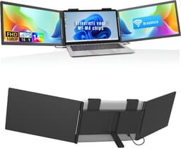 KAD® Portable Monitor - Dubbele Monitor - Draagbare Monitor - Draagbaar Scherm - Zwart - 1cm x 34cm x 21cm — thumbnail 1