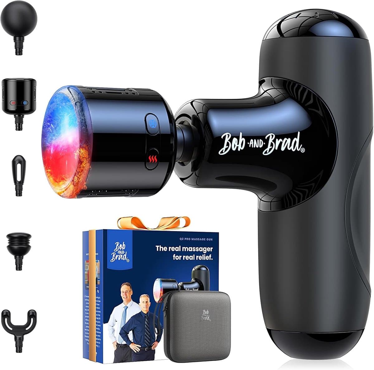 Massage Gun met Warmte en Koude – 5 Snelheden – 5 Massagekoppen – USB-C Oplaadbaar – Compact — afbeelding 1