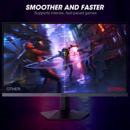 KOORUI 24E3 24-inch Gaming Monitor - 24 Inch Gaming Monitor FHD 1920 x 1080 - 165 Hz FHD-scherm - 1 ms pc-scherm - 75 x 75 mm VESA-bevestiging - Zwart — thumbnail 3