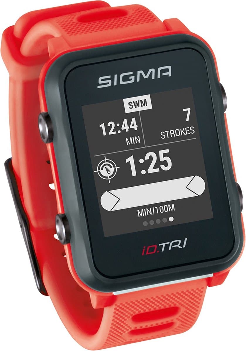 Sigma iD.TRI - Sporthorloge - Rood Basic — afbeelding 1