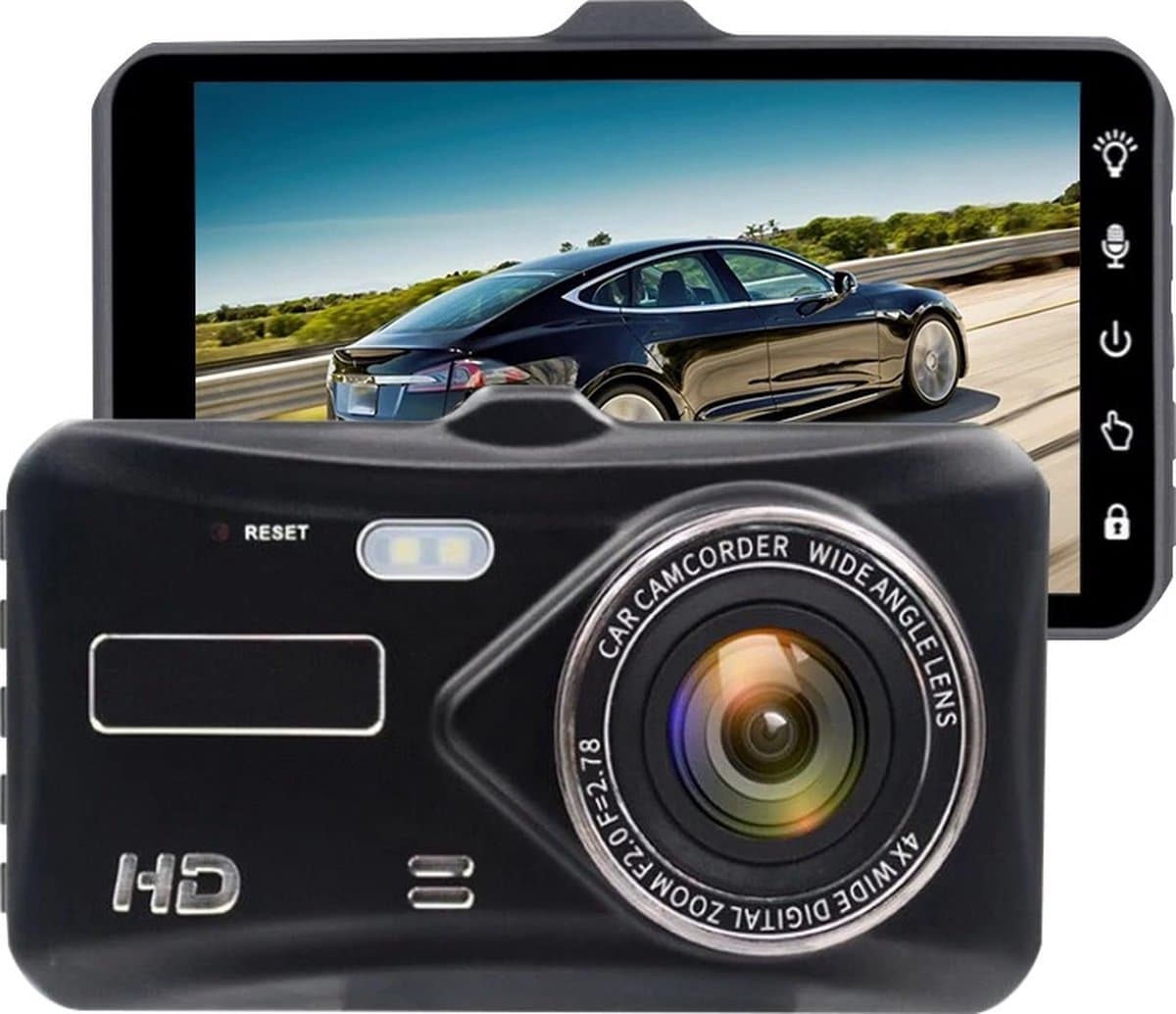 H309 Dual Dashcam 4.0 Inch 1080P/Park Modus/WDR/Wide Angel/G-Sensor/Loop Recording/Night Vision — afbeelding 1