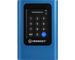 Kingsong IronKey Vault Privacy 80 960 GB Externe harde schijf (3,5 inch) USB-C Blauw IKVP80ES/960G