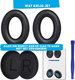 Oorkussens - Geschikt voor Bose QuietComfort QC 35 II - Oorkussen met Reparatieset en Handleiding - Zwart — thumbnail 4