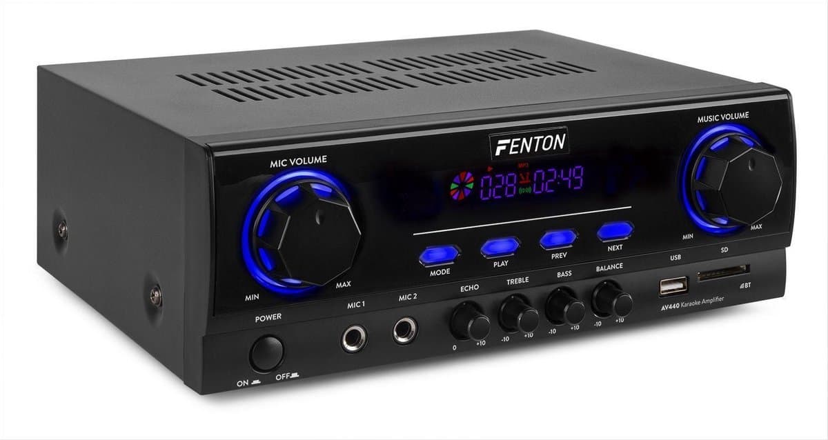 Digitale Karaoke Versterker met Bluetooth Audio - Fenton AV440 - 400 W — afbeelding 1