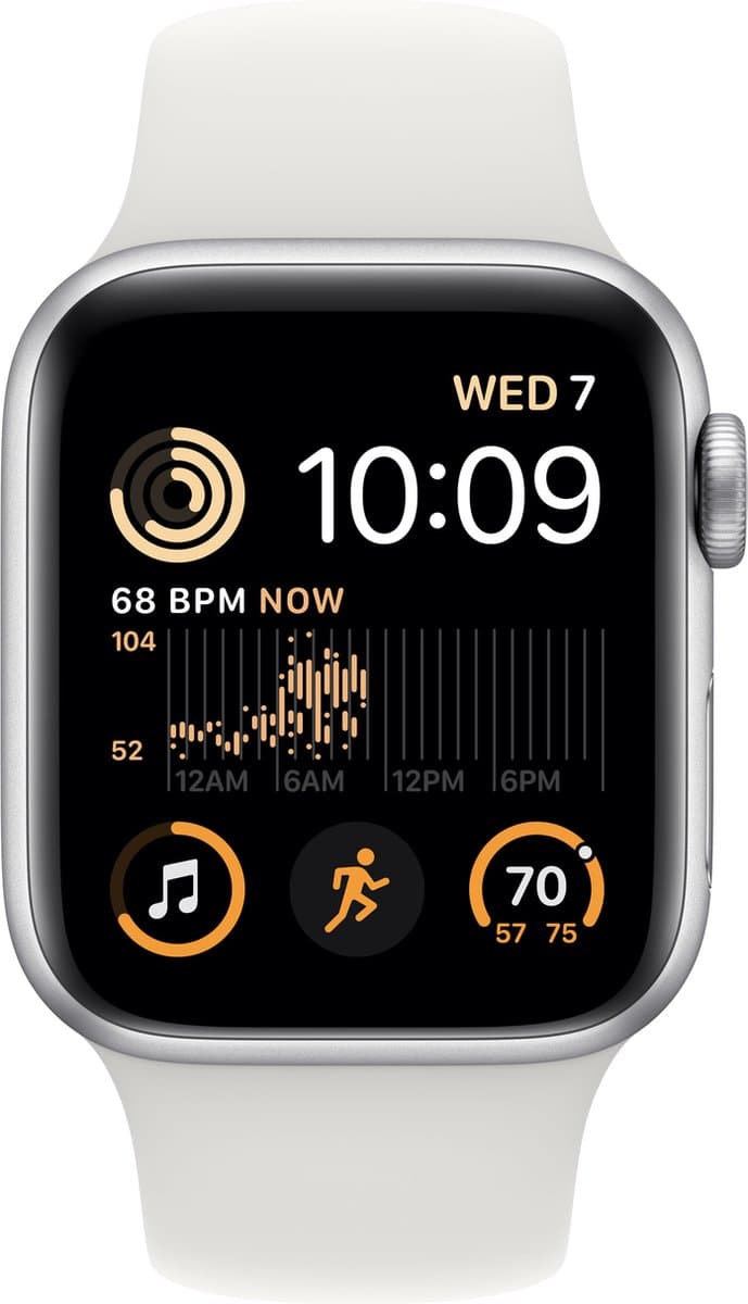 Apple Watch SE 2022 - Smartwatch - 40mm dames en heren- Zilver Aluminium — afbeelding 1