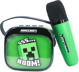 Minecraft - karaoke set voor kinderen - draadloze microfoon en speaker - met lichteffecten - stemvervorming — thumbnail 3