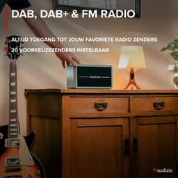 Retro radio - Audizio Tune60 - DAB radio met Bluetooth - Vintage look - DAB+ en FM - Blauw — thumbnail 3