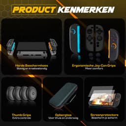 Nexsel Accessoires Set Geschikt voor Nintendo Switch 2 Console - Complete Must-Have Kit Inclusief Case, Beschermhoes, Joy Con Hoesje, Screenprotector, Thumb Grips — thumbnail 5