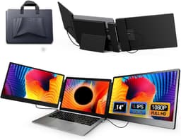 DailySupplies® Portable Monitor - Tri Screen - Laptop Uitbreider - Full HD — thumbnail 1