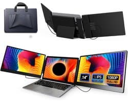DailySupplies® Portable Monitor - Tri Screen - Laptop Uitbreider - Full HD