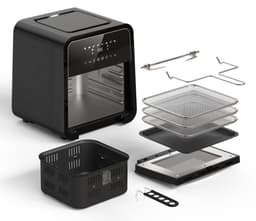 Heinner Heteluchtfriteuse – 2000W – 12L Capaciteit – Ovenfunctie – Digitaal Touchdisplay – Timer 60 min – Dehydrateren 24u – 8 Programma’s – Rotisserie – Zwart — thumbnail 2