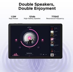 DOOGEE Tab G6 + Tablet met Keyboard Slot SIM Kaart Android 15 11" FHD + 90HZ 8Go + 256Go 8000mAh Gemini AI Unisoc T7280 - Zwart — thumbnail 3