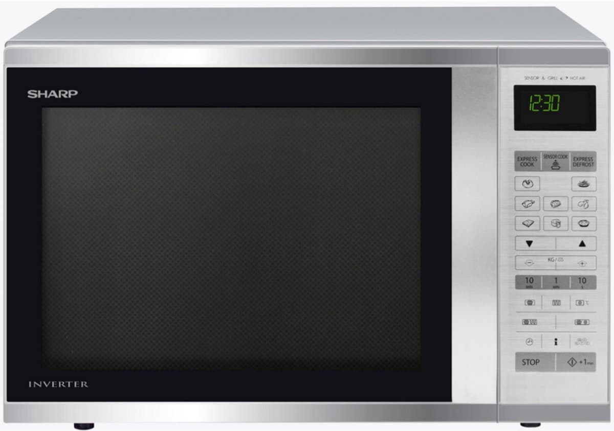 Sharp R971STW Magnetron 1300 Watt oven, tiptoets en timer — afbeelding 1