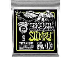 Ernie Ball 3121 Coated Slinky's Titanium Snaren voor Elektrische Gitaar (10-46)
