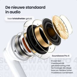 Siltcon® SoundWave Pro 4 - Oortjes Draadloos - Draadloze Oordopjes – Oordopjes – Oortjes - Universeel - Noise cancelling ENC - Wit — thumbnail 4
