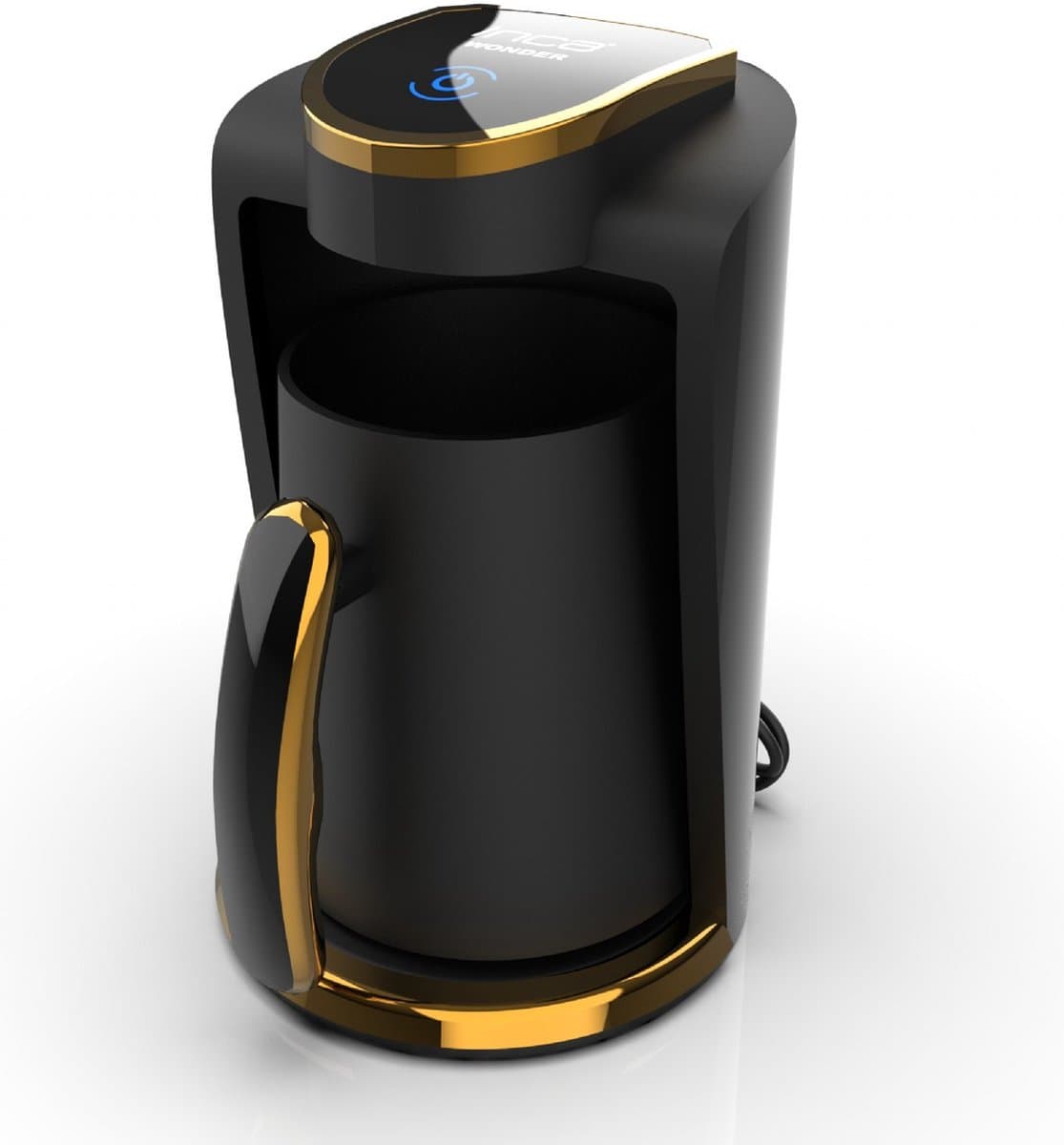 BasicTeQ: INCA IKM-01 Turkse KOFFIE WONDER SERIE koffiezetapparaat. Ook geschikt voor Balkan, Grieks koffie. Moka-maker. Met brouwdetectiesensor en beveiligd tegen droogkoken- automatische uitschakeling, Cezve, 1-4 kopjes. — afbeelding 1