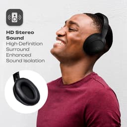 PowerLocus P3 - Bluetooth Koptelefoon – Draadloos – Over-ear – 50 uur batterijduur – Microfoon – Black Line — thumbnail 4