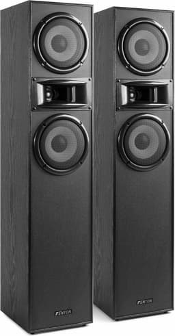 Speakerset - Fenton SHF700B hifi speakers 400W zuil luidsprekers met 2x 6,5 inch woofer - Zwart — thumbnail 1