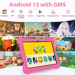 Kindertablet - Tablet voor Kinderen - 10 Inch - Ouderlijk Toezicht - 128GB Opslag — thumbnail 3