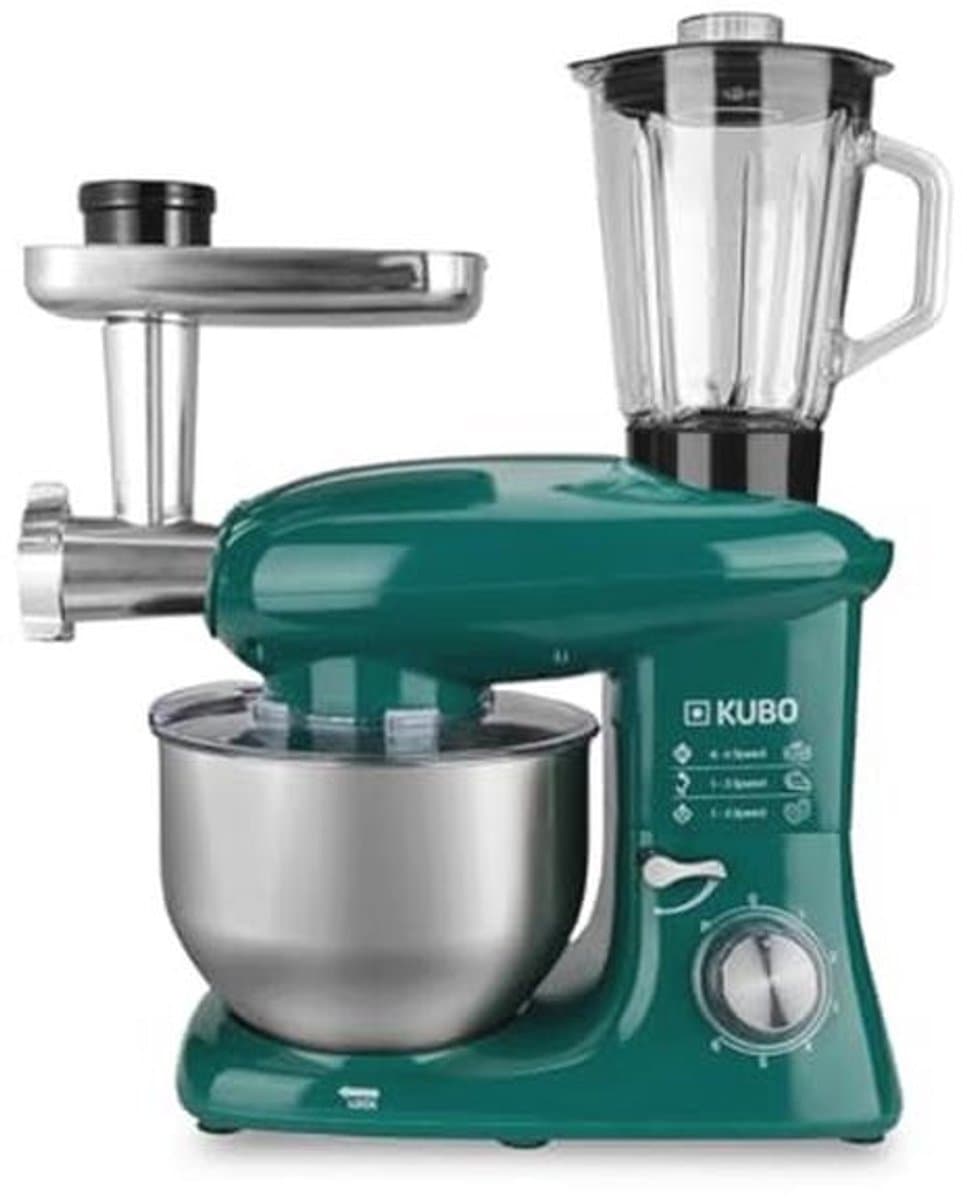 Keukenmachine met 7 accessoires voor veelzijdig koken - Groen - 6 Liter — afbeelding 1