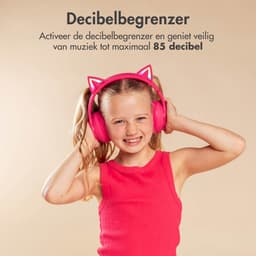 imoshion Kinder Koptelefoon Kattenoortjes - Bluetooth en Decibelbegrenzer - Draadloze Koptelefoon Kinderen — thumbnail 5