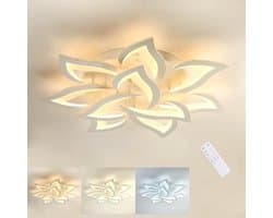 Dimbare LED Plafondlamp met Afstandsbediening - Creatief Bloemblad Ontwerp voor Woonkamer, Slaapkamer en Hal