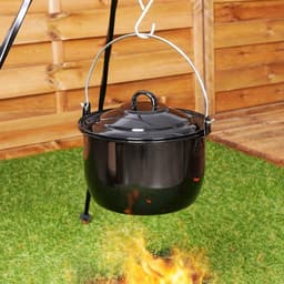 Ambiance Emaille Pan Met Deksel Voor Bbq Ø 20 Cm 3,3 Liter Zwart — thumbnail 3