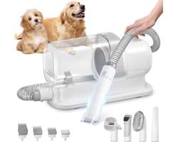 Huisdier verzorgingsset - 2,3L vacuüm stofzuiger voor honden en katten met 5 gereedschappen