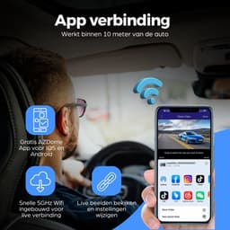 AZDome M770 Pro 2CH 4K Wifi Gps dashcam voor auto - 4K + FullHD resolutie - Night vision - Parkeerbeveiliging - 64gb Micro SD kaart - 3,0 inch LCD scherm - 170 + 140 graden kijkhoek - Nachtzicht — thumbnail 5