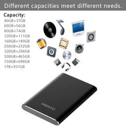 Draagbare Externe Harde Schijf 1 TB - USB 3.1 Gen 1 Type C Ultra Slim — thumbnail 3