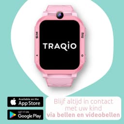 Traqio TRQ05 - GPS horloge kinderen - gps horloge kind - kinderhorloge bellen - gps tracker kinderhorloge - kinderhorloge met gps - kinderhorloge - Kinder smartwatch GPS - GPS horloge school - Roze — thumbnail 2