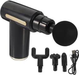 Massage Gun - Massage Apparaat - Massagegun - 3200 RPM - 4 Siliconen Massagekoppen - 6 Snelheidsinstellingen en Een USB-C-oplaadpoort - Massage Pistool - Zwart — thumbnail 1