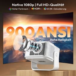 XGODY Gimbal 7 Smart Projector - 900 ANSI Lumen Full HD 1080P, Android 14.0, WiFi 6, Auto Focus, 10W Lautsprecher - Draadloze Beamer voor Binnen en Buiten — thumbnail 3