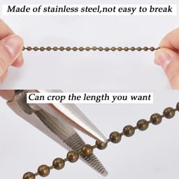 Trekketting voor Plafondventilator en Lamp - Verlengkettingen in Antiek Brons — thumbnail 1