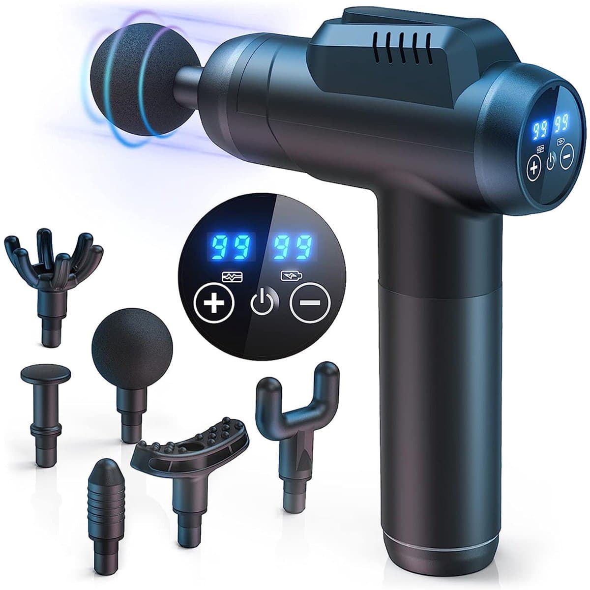 STILVORA Massageapparaten - Massage Pistool - Spierontspanning - Deep Tissue Massage - Draagbaar - Zwart — afbeelding 1