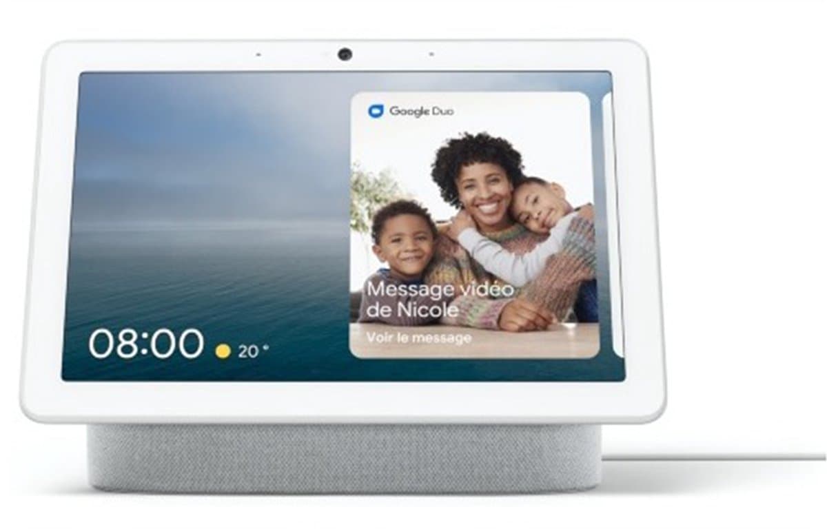 Google Nest Hub Max - Smart Speaker met scherm - Chalk - EU — afbeelding 1