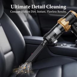 Handheld Vacuum Cleaner, 22000Pa Handheld Vacuum Cleaner Battery, Car Vacuum Cleaner with Brushless Motor, Car Wireless Vacuum Cleaner for Office, Home, Black — thumbnail 3